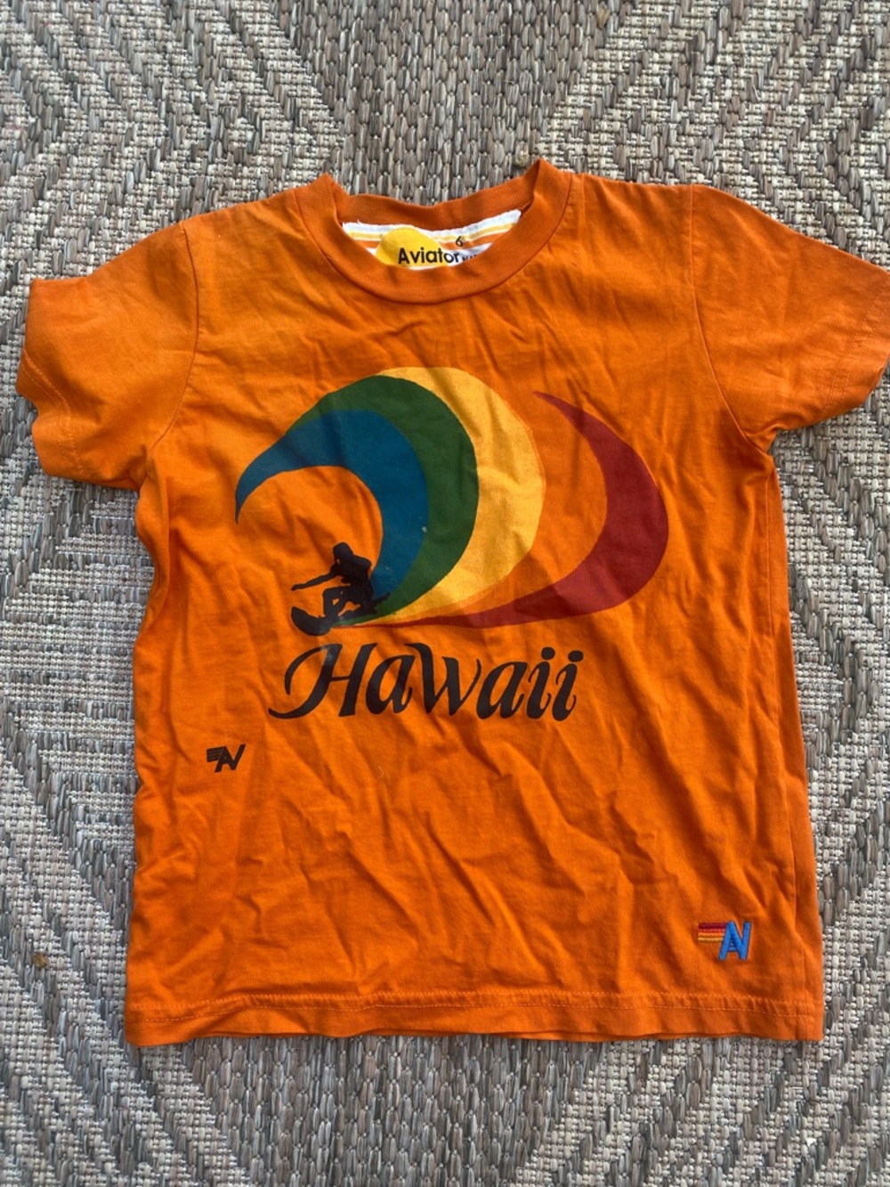 Aviator Nation Orange Hawaii Surf Tee